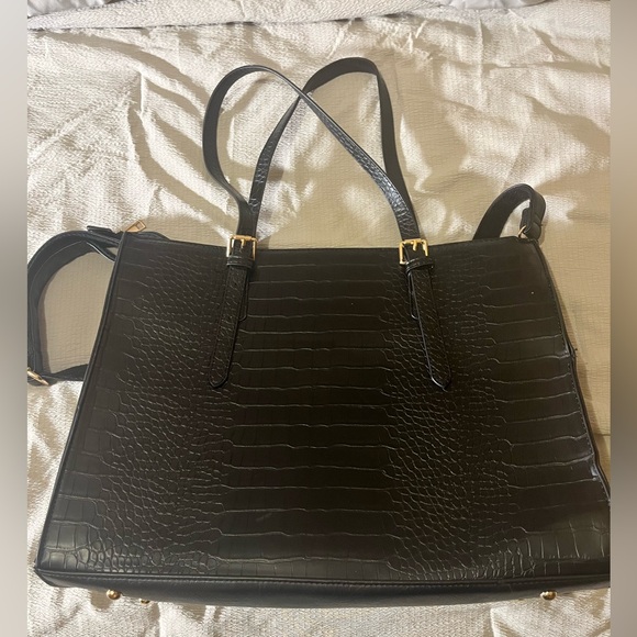 Crocodile vegan leather women’s work tote - Picture 1 of 11